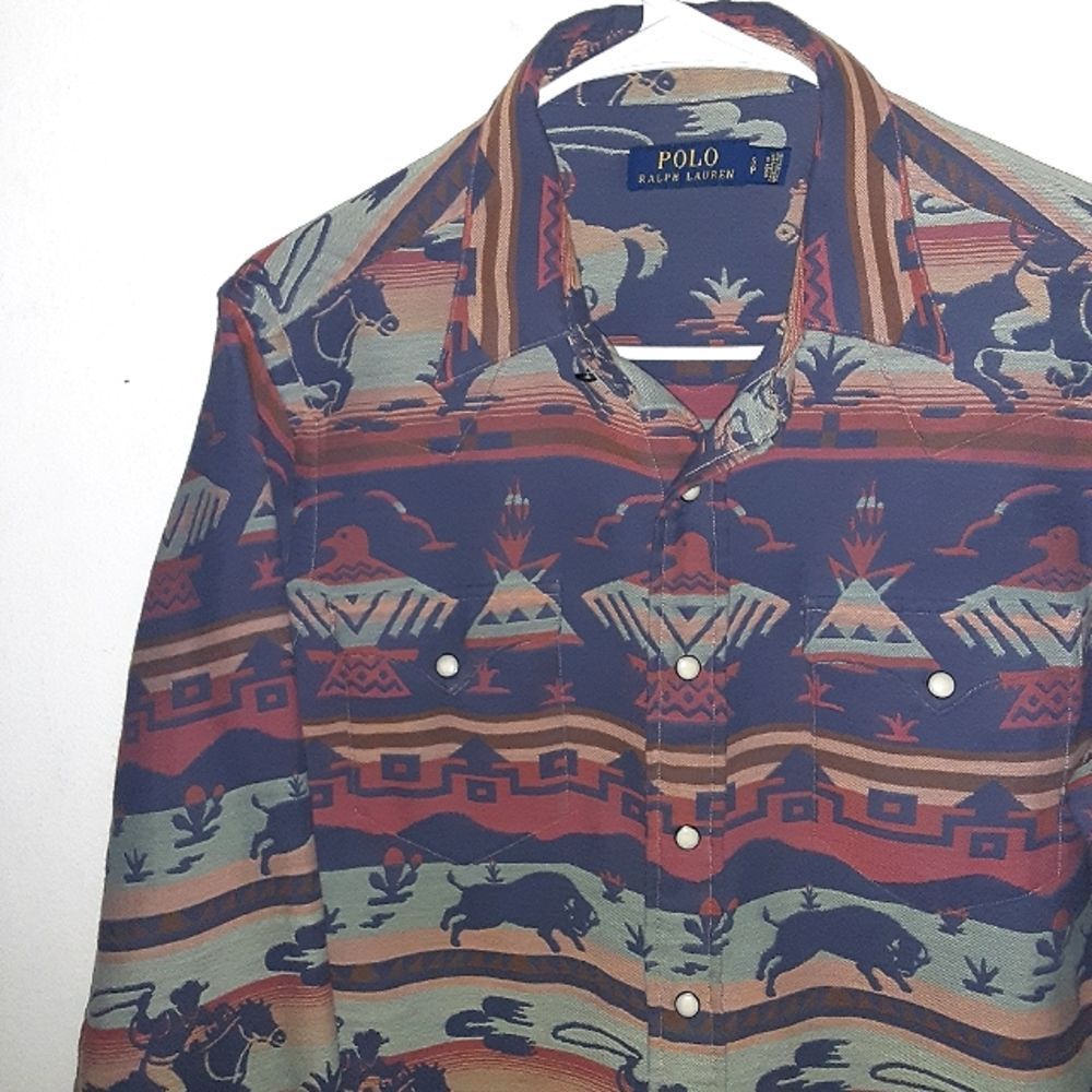 NWOT Polo RL "Jacquard Cowboy Western Shirt" **Sold out everywhere**